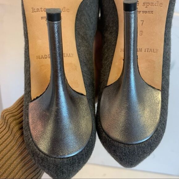 Kate Spade gray glitter bow Pumps size 7 - Picture 8 of 8